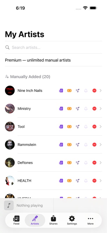 SocialSound artist library